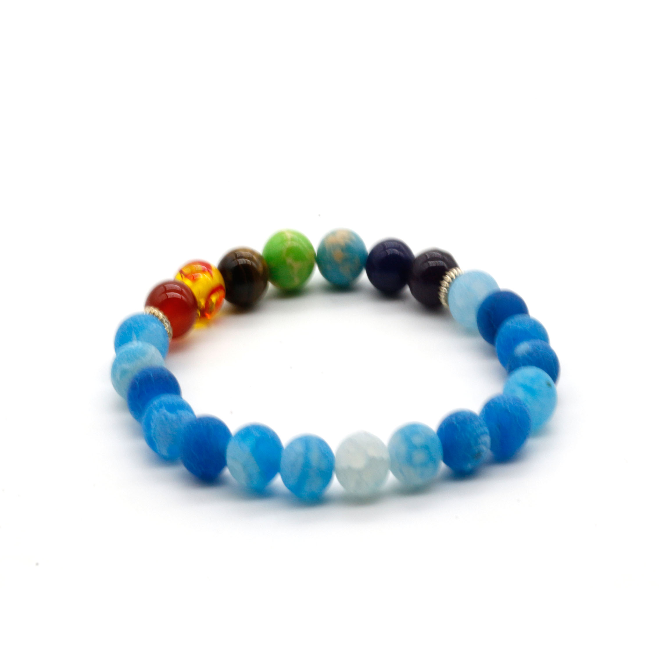 2Agate à rayures bleues +7 couleurs