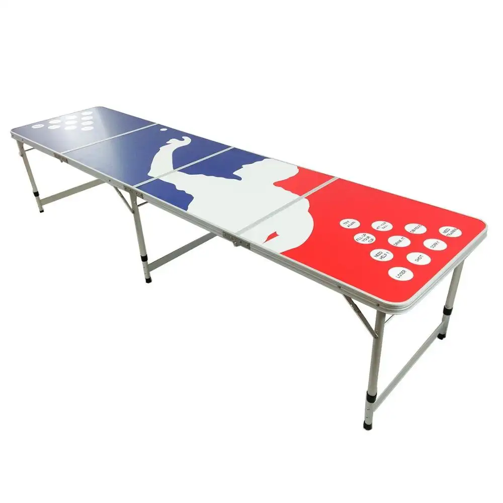 Alüminyum açık Beer Pong masası kamp piknik katlanır Beer Pong masası