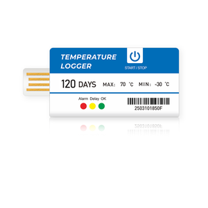 IP65 Impermeable A prueba de polvo Registrador de temperatura de un solo uso Registrador de datos digital Controladores de temperatura - Product Image 1