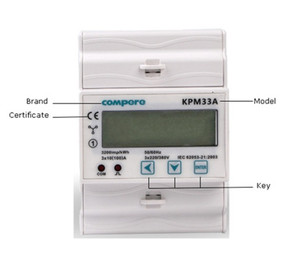 3 Phase LCD Display Power Meter RS485 <strong>Modbus</strong> RTU <strong>Pulse</strong> Output Din Rail Digital Smart Energy Meter - Product Image 5