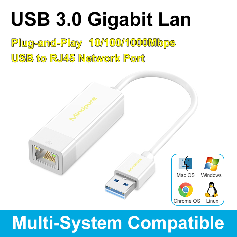 Adaptateur Ethernet Gigabit USB 3.0 blanc