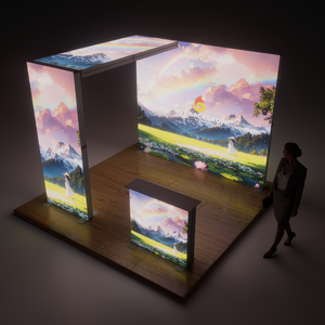 <strong>3x3</strong> 10x10 20x10 Custom Portable Illuminated Seg Fabric Led Light Box Trade Show Exhibition <strong>Display</strong> Stands Booth - Product Image 5