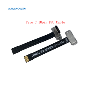 คลิปหลังบางพิเศษ USB C ถึง10Pin สาย FPV สำหรับเสียงและค่าใช้จ่าย USB Type C ถึง10 Pin FPC สายแบน - Product Image 4