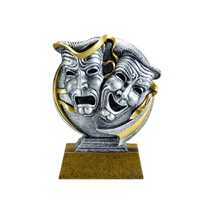 Silver and Gold Drama Motion Extreme Resin Trophy <strong>Award</strong> for Actor and Actress Customize Engraved Text Available - Product Image 1