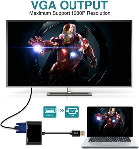 USB3.0 <strong>to</strong> <strong>VGA</strong> HD MI Adapter Converter Support HD MI <strong>VGA</strong> Sync <strong>Output</strong> 1080p Compatible with Windows 7/8/8.1/10 Monitor Display - Product Image 5