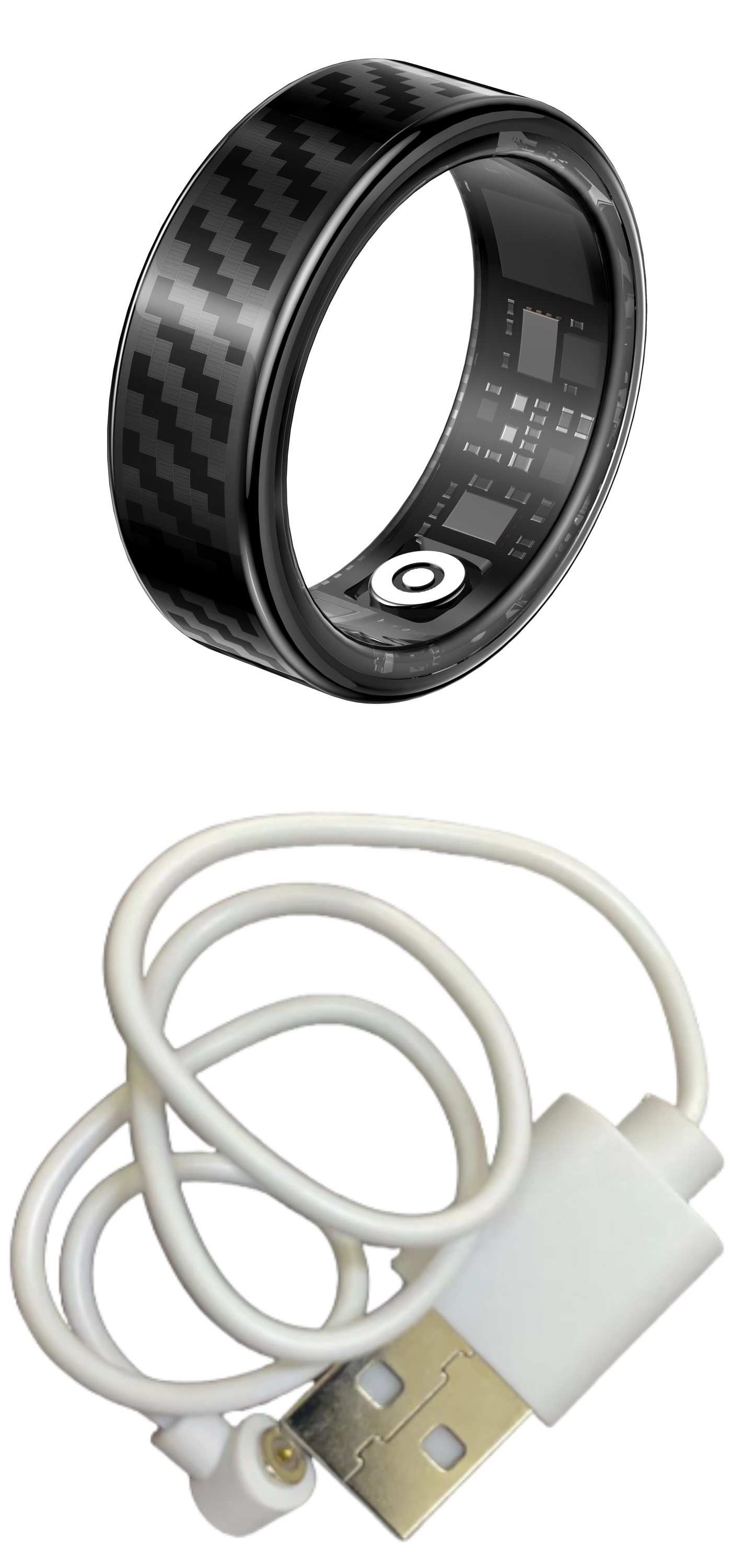 Carbon fiber black +magnetic charging wire