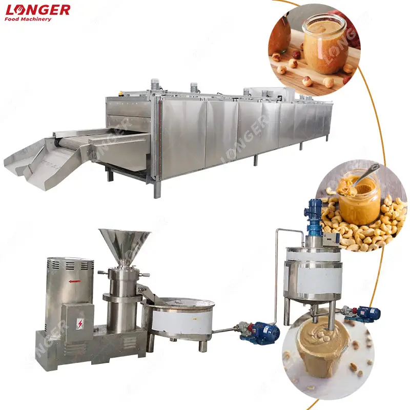 Thương Mại Groundnut Jam Making Machine Dây Chuyền Sản Xuất Bơ Đậu Phộng Dây Chuyền Chế Biến/Máy/Nhà Máy Trong Philliphines