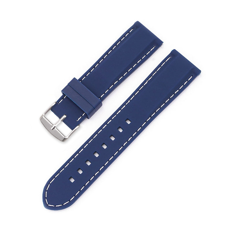 fil blanc à bande bleue