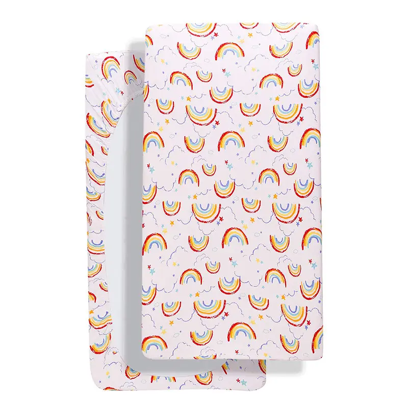 100% хлопок супер мягкий портативный матрацы для детских кроваток приталенная детская кроватка листов комплекты с различными персонажами; Унисекс
