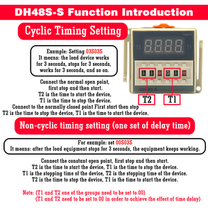 0.1S-99H DH48S-S Digital <strong>LED</strong> Programmable <strong>Timer</strong> Relay Switch Socket Base DC 12V 24V AC 110V 220V Repeat Cycle <strong>Timer</strong> DH48S-1Z 2Z - Product Image 5