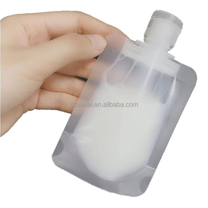 Eco-Friendly Clear Doypack Liquid Refill Pouch Bag 200ml 250ml 300ml 380ml Capacity With 1.6cm Caliber Spout for <strong>Juice</strong> and Beer - Product Image 1