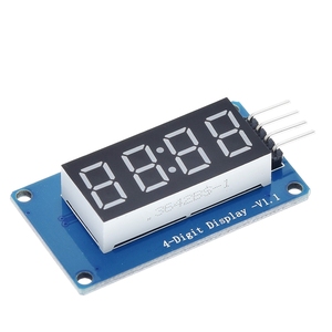 TZT TM1637 LED-Anzeige modul für Arduino 7 Segment 4 Bits 0,36 Zoll Uhr RED Anode Digital Tube Four Serial Driver Board Pack