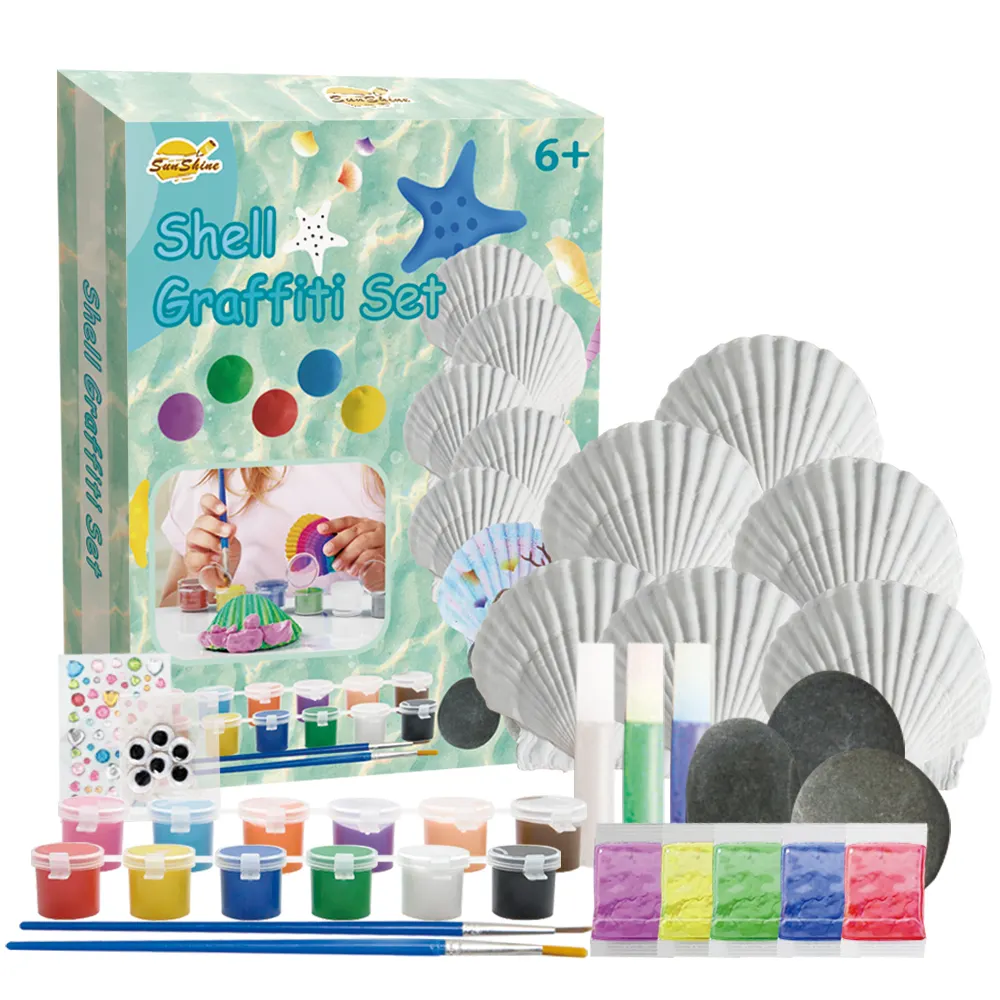 2023 Novo Mar Shell Decoração Seu Próprio Quarto DIY Kit Artesanato Diversão Artes e Artesanato Atividade de Pintura Para Crianças