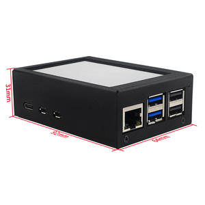 Raspberry Pi 5 custodia protettiva in metallo per 3.5 pollici Touch Screen supporta l'installazione di ventola di raffreddamento e dissipatore di calore per RPi5 - Product Image 6