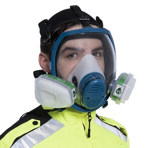 Yigo <span class=keywords><strong>Respirator</strong></span> Karet Full Face dengan Masker Gas Kimia Filter Ganda - Product Image 2