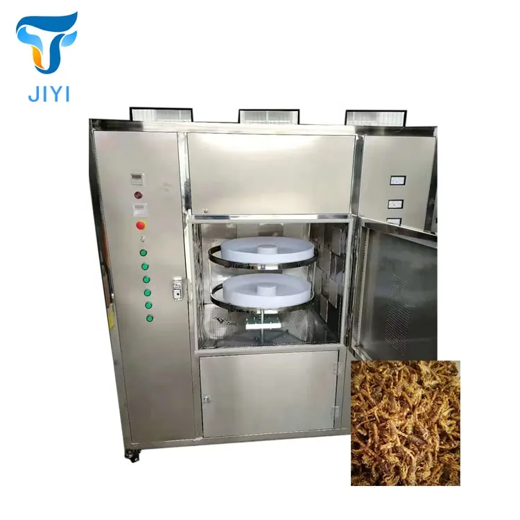 Used Stainless Steel BSFL Dehydration Sterilization Machine Black Soldier Fly Larvae Microwave Dryer Equipment Drying Mealworm