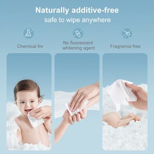 フェイスタオル100% ピュアコットンソフトフェイシャルティッシュ使い捨てドライ & ウェットデュアル - Product Image 3