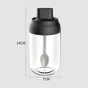 Wholesale Kitchen 250ml Leakproof and Moisture Proof Glass <strong>Spice</strong> <strong>Jar</strong> With Spoon Seasoning Salt Dispenser Containers Bottle - Product Image 5