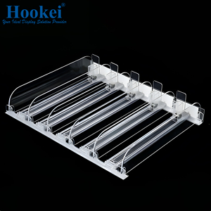 Hookei自動ドリンクプッシュスライドボトルプッシャーシステムスプリングロード缶入りドリンク棚 - Product Image 3