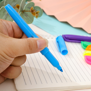 WSY578 Bright Colors Text marker Schnellt rocknende Meißels pitze Fluor scent Marker Highlighter Pen für School Office Home - Product Image 5