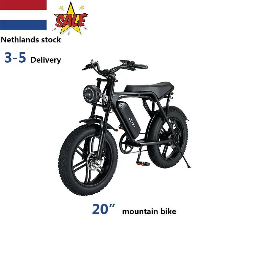OUXI v8 지방 타이어 산악 자전거 구매 EU 미국 창고 20 인치 전기 지방 자전거 V1 v5 전기 도시 자전거