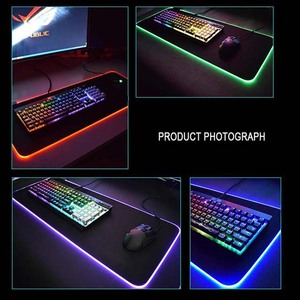 YLW yeni varış su geçirmez kauçuk genişletilmiş oyun RGB Mouse Pad özel LED fare Mat - Product Image 4