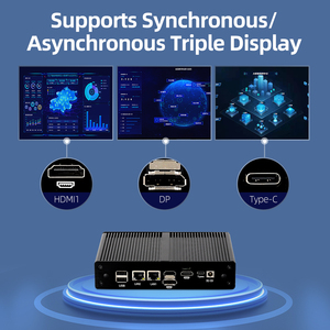 XCY Intel N100 мини-ПК 6 USB 2 HD 1 DP Dual Gigabit LAN RS485 COM безвентиляторный миниПК промышленный компьютер - Product Image 4