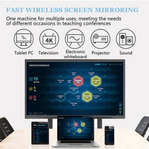Monitor de pantalla LCD multitáctil de 55-65 pulgadas, panel plano interactivo con interfaz USB HDMI infrarroja para educación - Product Image 4