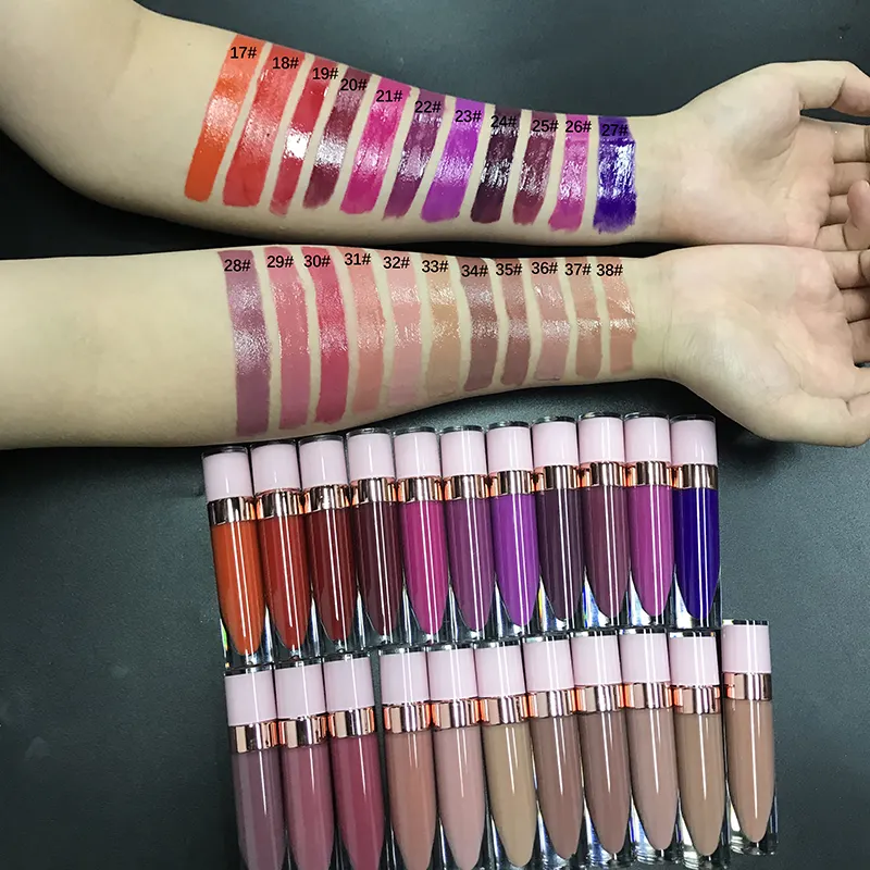 Professionele make 12 kleuren matte lippenstift private label lipstick fabrikanten
