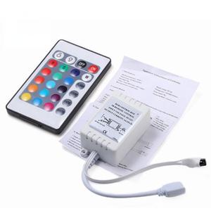 Manufacturer 24Keys Remote Ir <strong>Rgb</strong> <strong>Controller</strong> Dc12V 6A 72W Plastic White Box <strong>Rgb</strong> <strong>Controller</strong> for Neon <strong>Led</strong> Lights