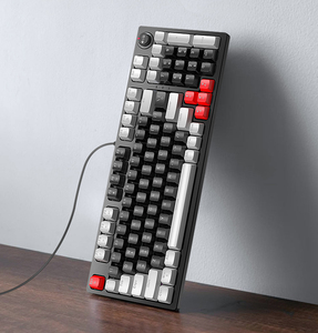 Teclado TWOLF T50, 97 teclas, interruptor azul intercambiable en caliente, tecla personalizada para juegos de ordenador, USB con cable, luz RGB, Teclado mecánico Led