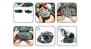 FreedConn Motorcycle Helmet FX 4-6 Riders Bluetooth Group Intercom 1000 Meters Full Duplex Wireless Hands-<strong>Free</strong> Waterproof - Product Image 5