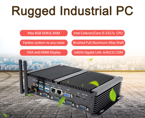 Intel Celeronファンレス産業用iotミニPC1037U Core i5 3317U Celeron 2Lan 4COM HD VGA Win XPLinux組み込みコンピューターケース - Product Image 2