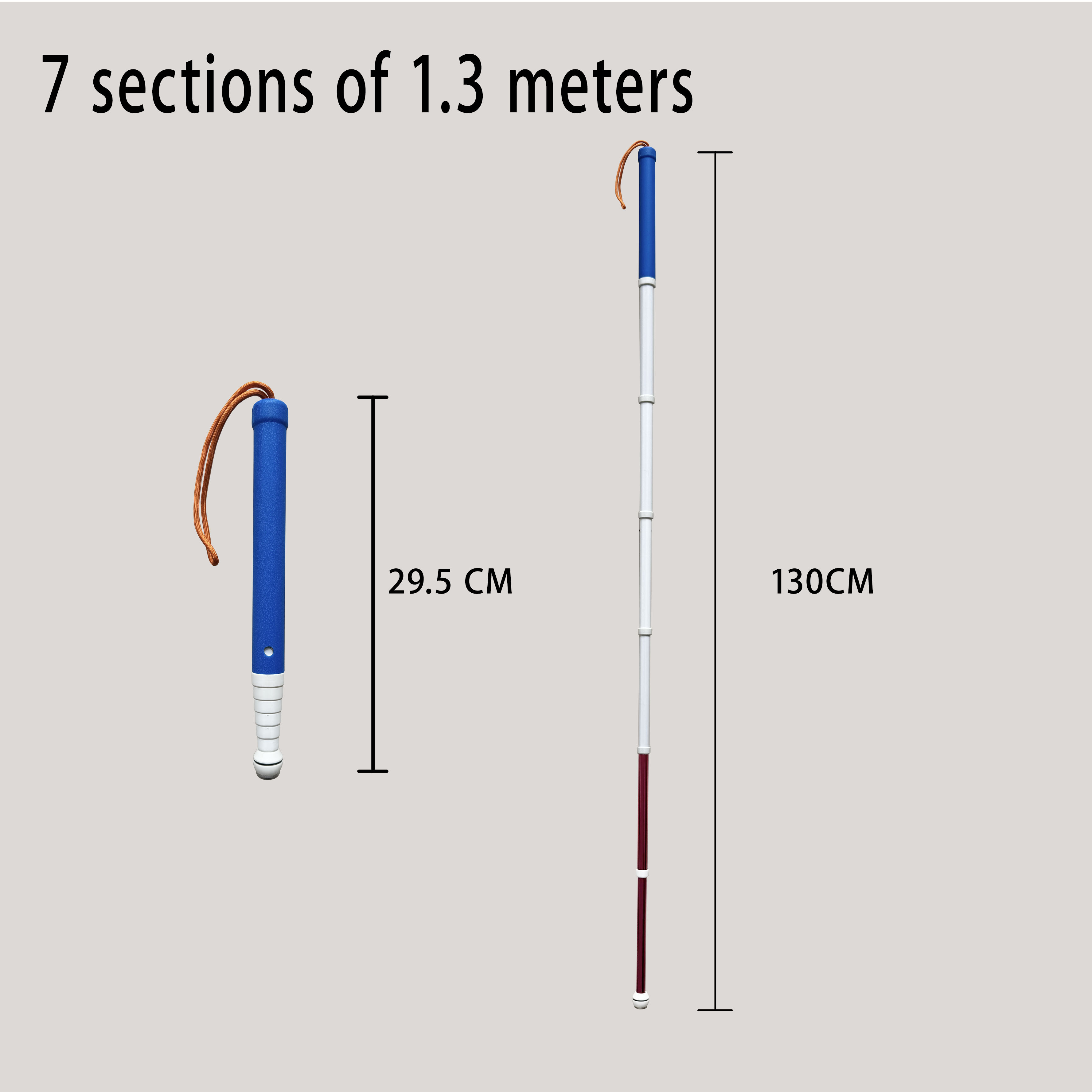 7 sections 1,3 mètres