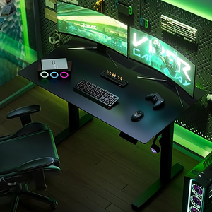 Mesa de jugador de luz RGB de carreras de computadora grande personalizada de fábrica para escritorio de juegos de oficina en casa con LED - Product Image 6