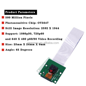 <strong>Raspberry</strong> <strong>Pi</strong> 4B 3B+ 3B 5MP 500W Pixels Wide-angle Camera 5 Megapixel for <strong>Raspberry</strong> <strong>Pi</strong> 3 4 Model B B+