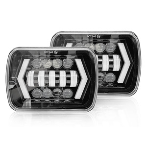 LED車のヘッドライトホワイトイエロー2色オフロードDRL 12Vターンシグナルライト - Product Image 1