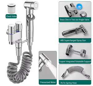 FEIDU el bide sprey tuvalet için 1 2 Out çift kontrol vanası - Product Image 2