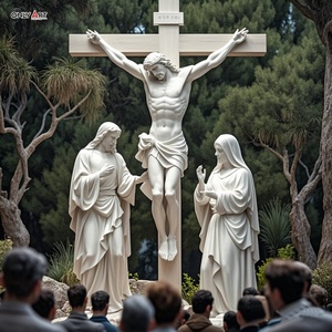 Chúa giêsô qua đá cẩm thạch trắng chúa giêsô 14 trạm Điêu Khắc Tôn Giáo Công Giáo Christian nổi tiếng lớn đá khắc mười hai trạm - Product Image 2