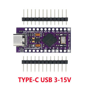 Pro Micro ATMEGA32U4 5V/16MHZ module With the bootloader MINI USB/Micro USB/TYPE-C with 2 row pin <strong>header</strong> - Product Image 5