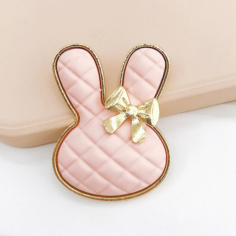 D1961 กระต่ายลายสก๊อต (สีชมพู)