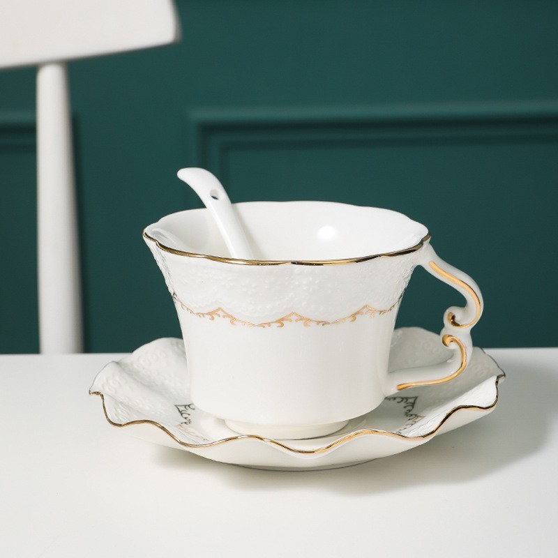 Butterfly Gold Edge Cup, Plate and Spoonful Set