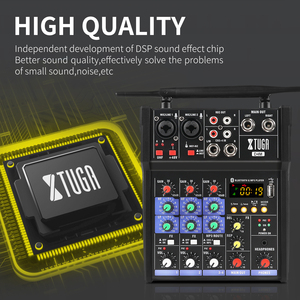 48V Interface Usb Sound Mixing 4 Channels Mini Music Microphone Studio Controller Audio Console Video Digital Dj Mixer With <strong>Mic</strong> - Product Image 6