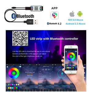 5050rgb Led-Lichtstreifen-Set 5 V 24-Taste-Fernbedienung Bluetooth Rgb-Lichtstreifen intelligente Steuerung wasserdichte Smd-Serie - Product Image 6