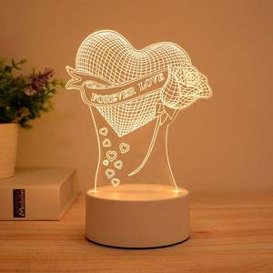 卸売3Dクリエイティブ漫画アクリルナイトライト錯視ランプアクリル<span class=keywords><strong>LED</strong></span>ナイトランプライト