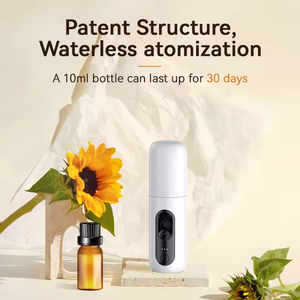 Lüks taşınabilir susuz aromaterapi makinesi ultrasonik Nano atomizasyon ev kokusu elektrikli koku difüzör takın - Product Image 5