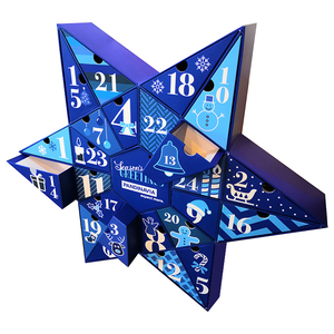 Biyobozunur el yapımı büyük boy Geschenkbox lüks kozmetik gizem kutuları yıldız şekli özel Advent takvim kutusu - Product Image 2