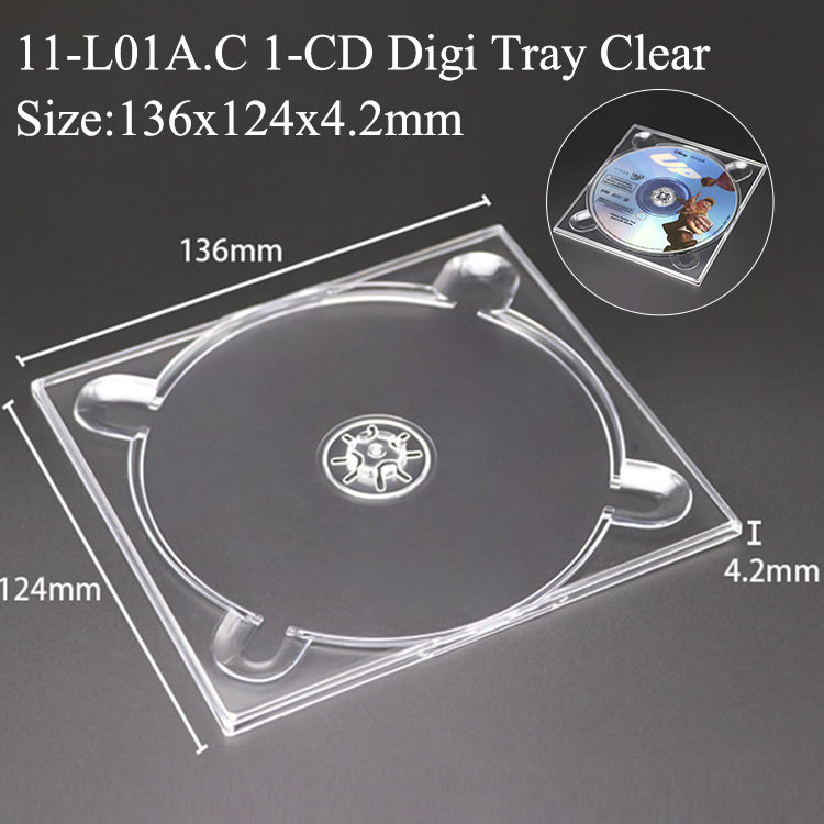 Plateau numérique 1 CD transparent L01A