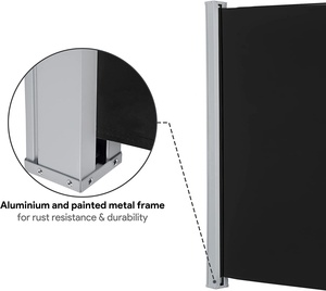 Çin ihracat manuel 200X300 cm geri çekilebilir yan ekran tente UV dayanıklı su geçirmez veranda ekran koruyucu bahçe balkon için - Product Image 3