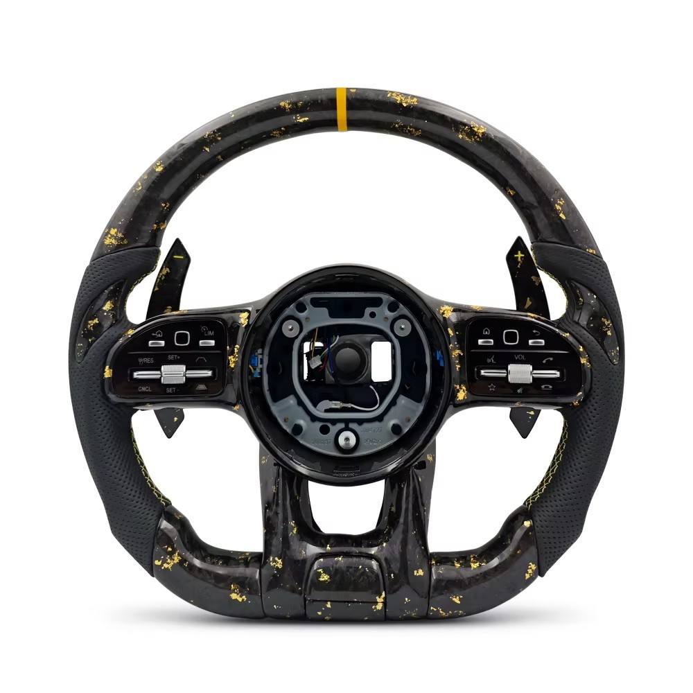 Carbone forgé + cuir noir